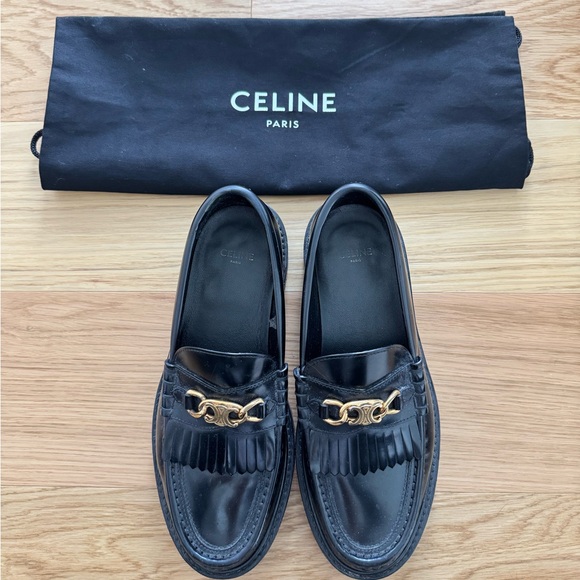 CELINE Margaret Loafer with Gold Chain - Picture 5 of 7